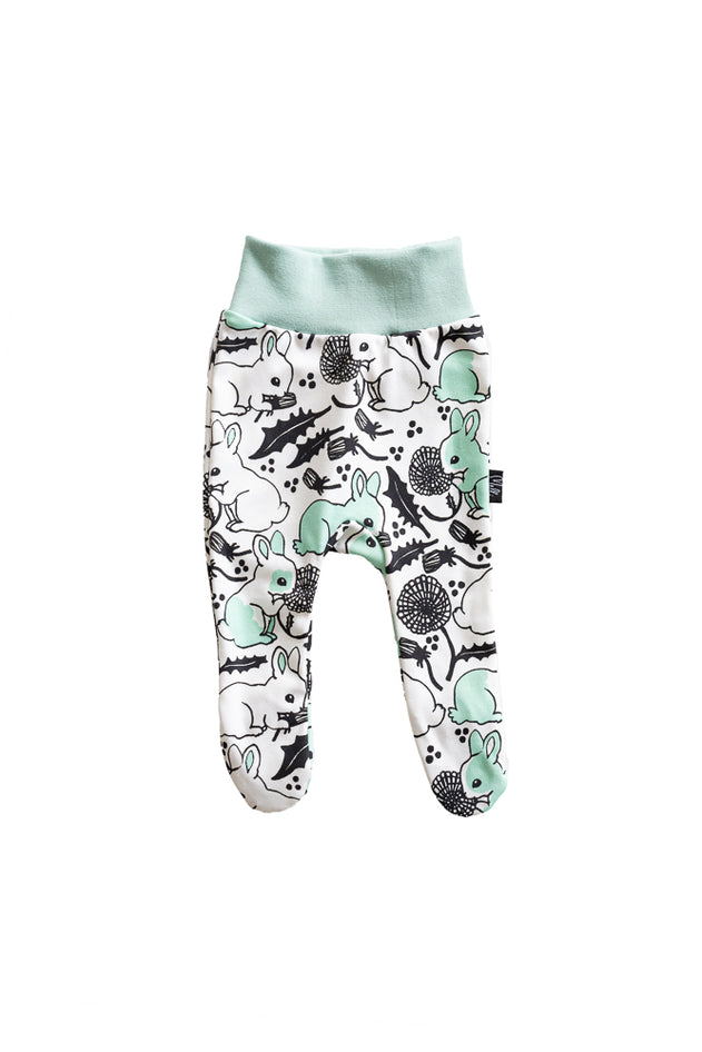 Baby's Preemie Kickpants Dandelion Bunny Mint