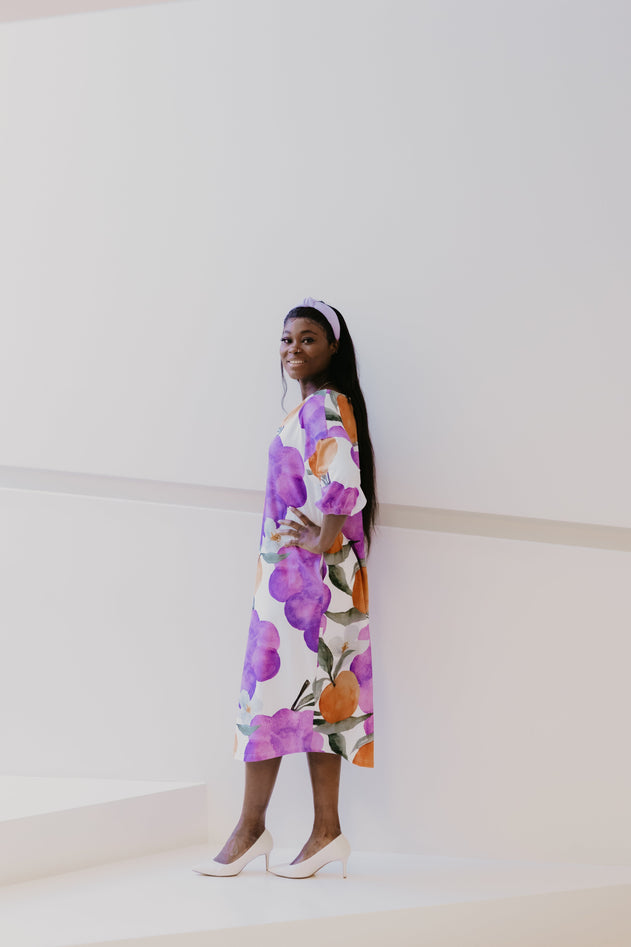 Selene Kaftan Dress Fruits