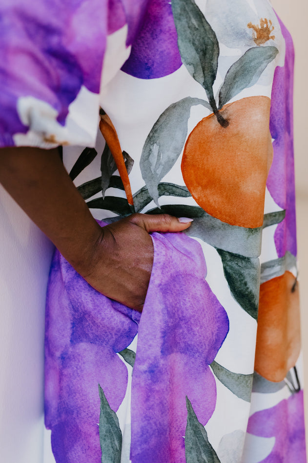 Selene Kaftan Dress Fruits