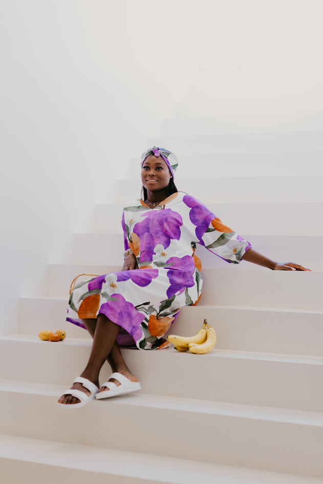 Selene Kaftan Dress Fruits