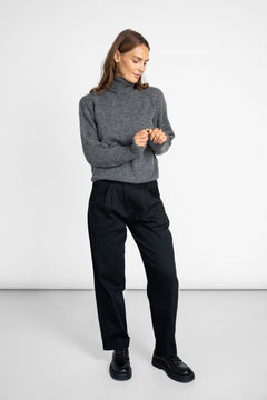 Alpaca Turtleneck Knit Grey