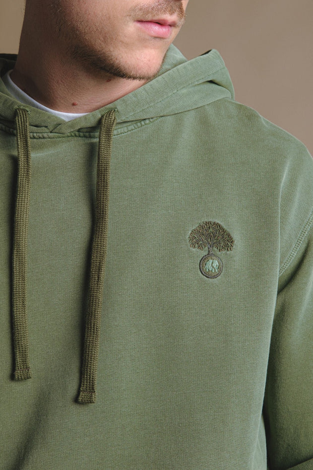 Aroes Pigment Heavyweight Hoodie Oak Green