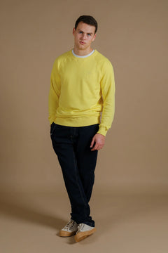 Men's Essential Lightweight Pigment Sweater Date Yellow