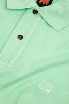 Men's Essential Pigment Polo Dusty Aqua