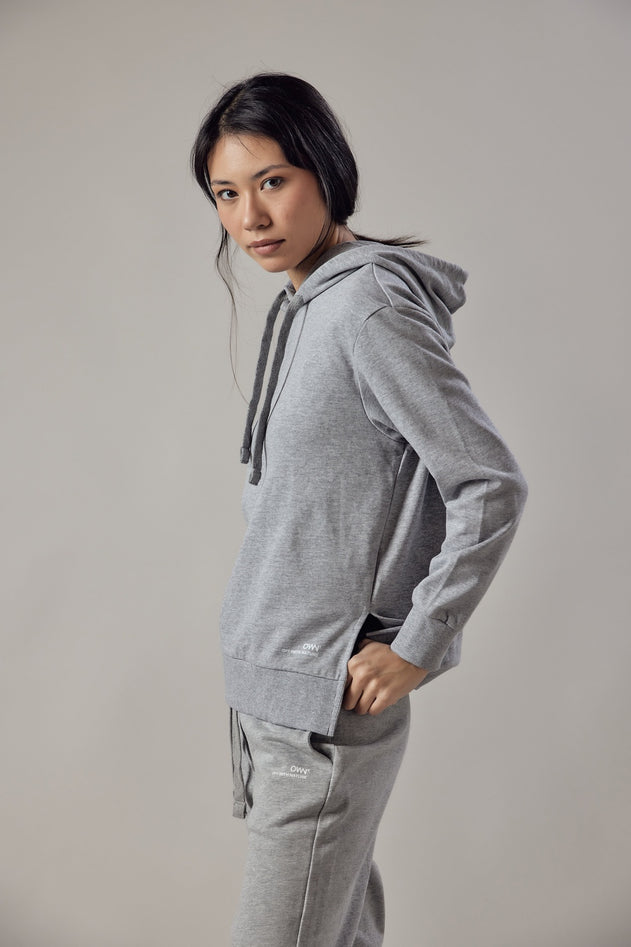 Women's Hoodie Sweatshirt With Side Slits