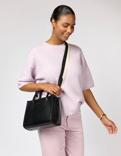 Jackie Midi Bag Classic Leather Black