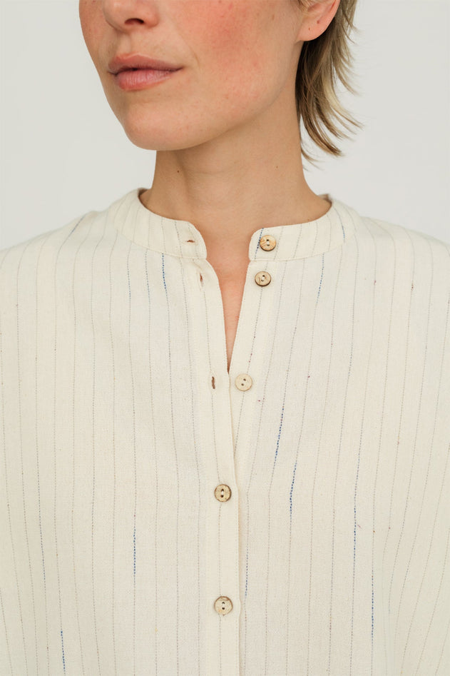 Dewdrop Blouse Neutral Stripes