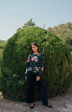 Casual Chic Print Shirt Olive Siesta