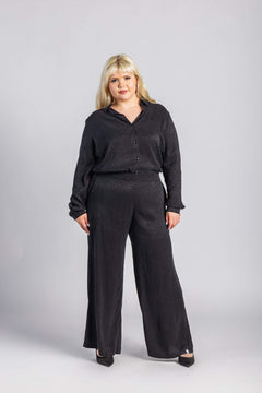 Chloe Collared Shirt Black Leo