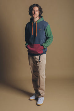 Color Block Hoodie Trendsplant Blue