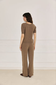 Amelié Cashmere Trousers Taupe