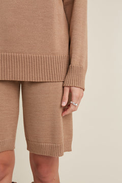 Crew Neck Merino Wool Knitted Sweater