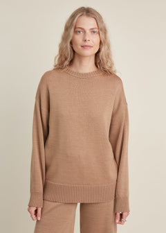 Crew Neck Merino Wool Knitted Sweater