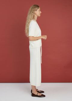 Knitted Merino Wool Top Natural White