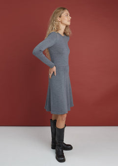 Mini Knitted Merino Wool A-Line Dress