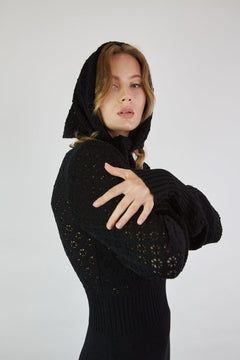 Knitted Lace Triangle Head Shawl