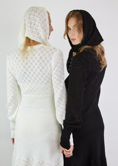 Knitted Lace Triangle Head Shawl