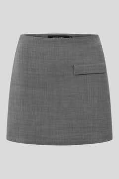 Saint Body Mini Skirt Wool Grey