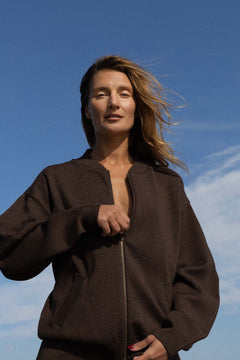 Onda Merino Bomber Jacket Chocolate
