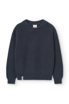 Kid's Golaf Knitted Sweater Grey Blue