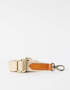Herringbone Laukunhihna Hiekka & Cognac