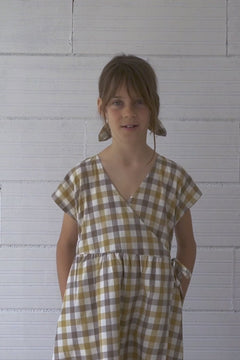 Kids' Hannia Wrap Dress Vichy