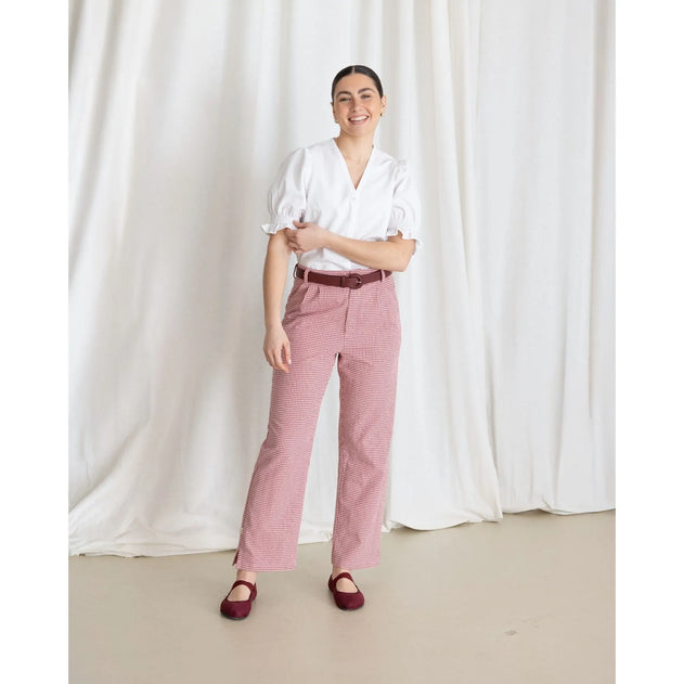 Vichy Short Sleeve Shirt White