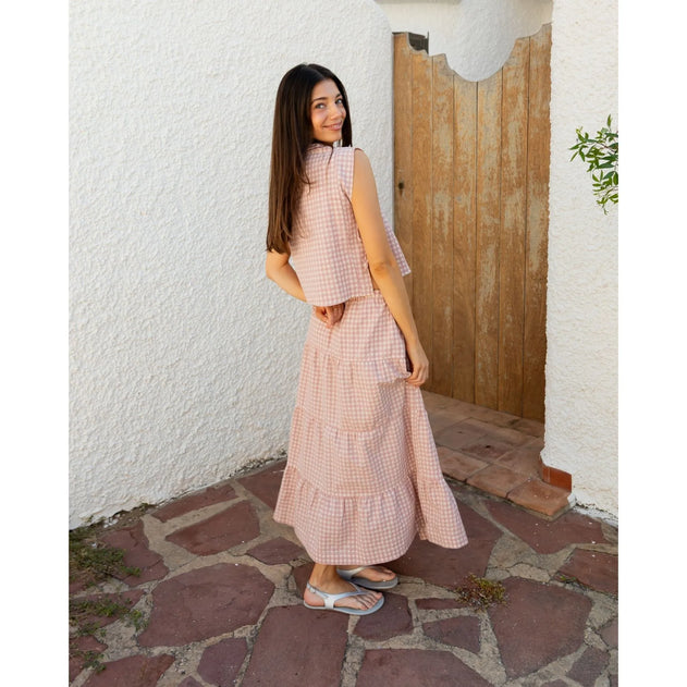 Breeze Skirt Pink Gingham