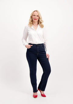Caramel High Waist Jeans Dark Blue