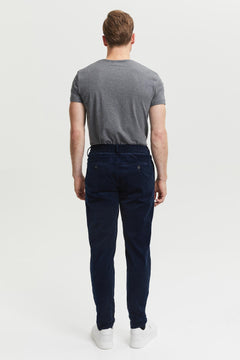 Simo Organic Cotton Corduroy Trousers Blue