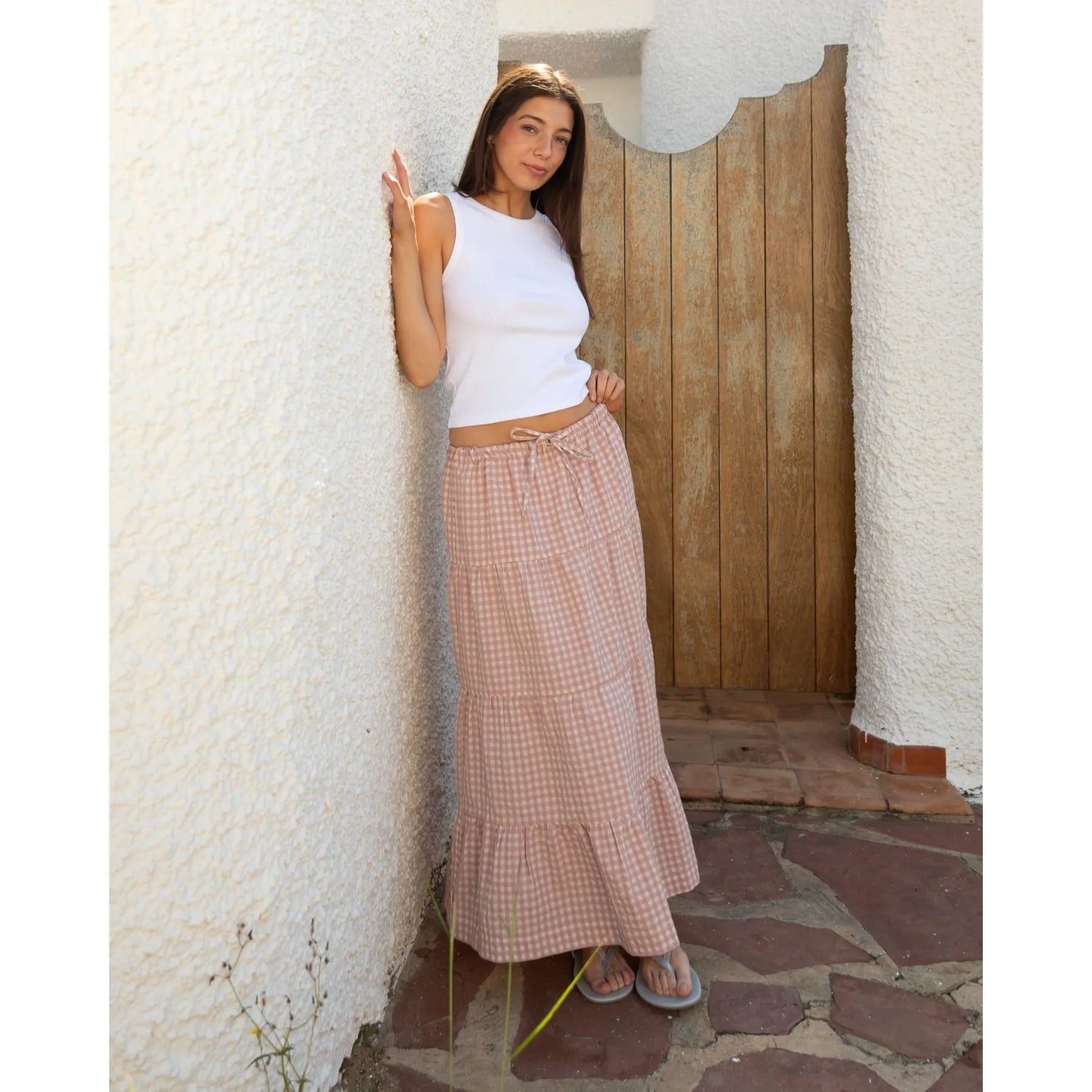 Breeze Skirt Pink Gingham
