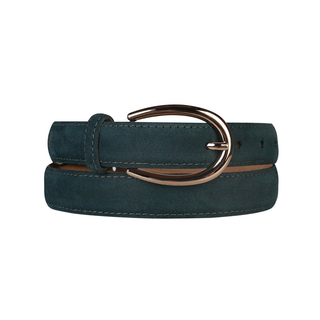 No. 9 Leather Belt Suede Green