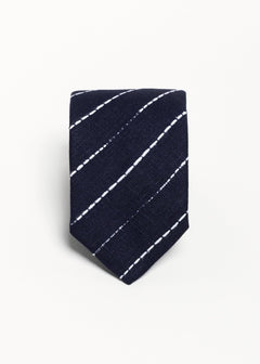 The 100% Linen Tie  Navy Underground