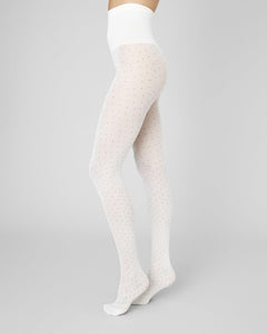 Eira Petite Dots Tights Ivory