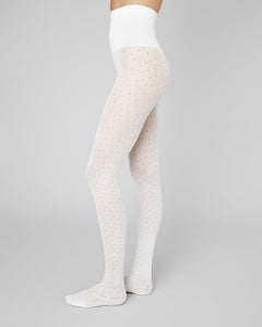 Eira Petite Dots Tights Ivory