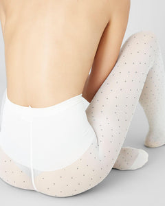 Eira Petite Dots Tights Ivory