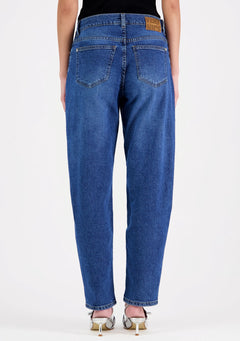 Amy Regular Fit Barrel Leg Jeans Blue