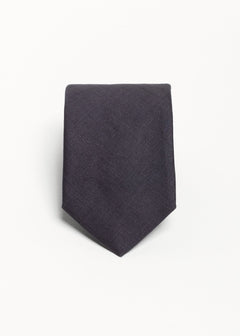 The 100% Linen Tie  Charcoal Grey