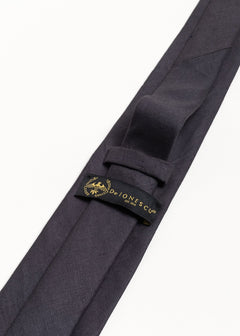 The 100% Linen Tie  Charcoal Grey