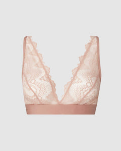 Lace Plunge Bralette Naked Nude