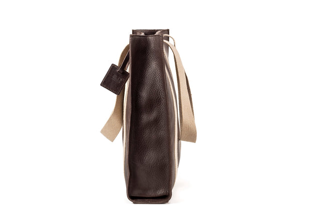 Leather Tote Manhattan Collection Coffee