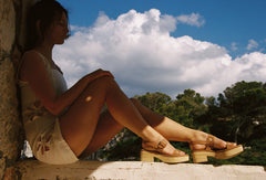 Full Moon Wedge Sandal Tan