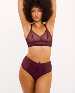Mesh Balconette Cherry