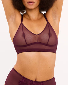 Mesh Balconette Cherry