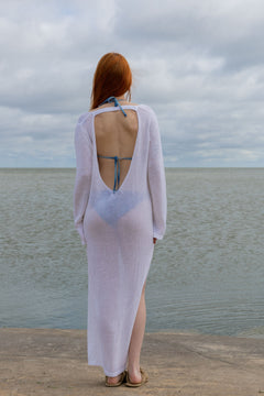 Mare Linen Long Dress White