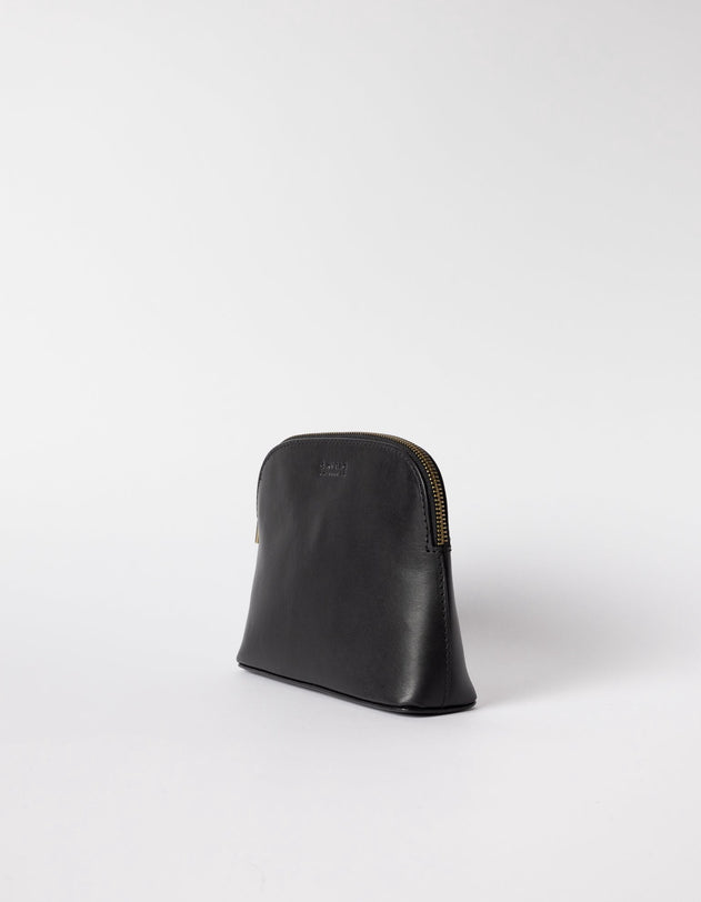 Cosmetic Bag Black Classic Leather