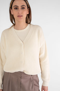 Short Cardigan Cream