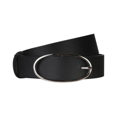 No. 3 Wide Leather Belt Black