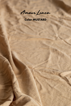 Linen Baby Bedding Mustard