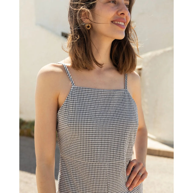 Aura Jumpsuit Black Gingham